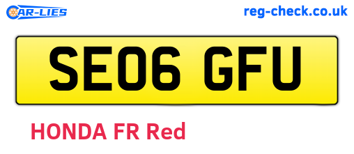 SE06GFU are the vehicle registration plates.