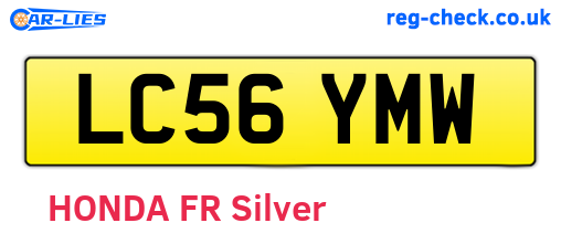 LC56YMW are the vehicle registration plates.