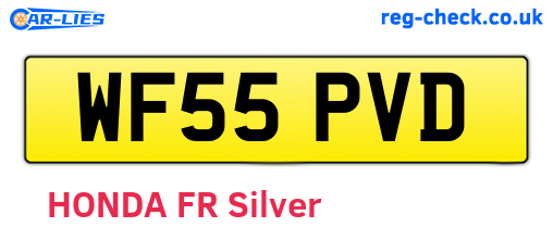 WF55PVD are the vehicle registration plates.