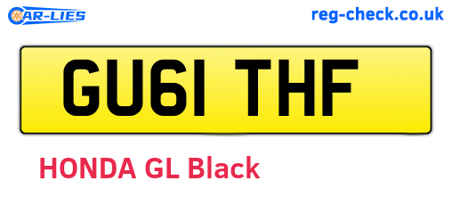 GU61THF are the vehicle registration plates.