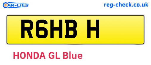R6HBH are the vehicle registration plates.