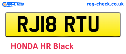 RJ18RTU are the vehicle registration plates.