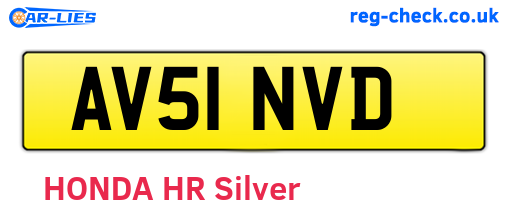 AV51NVD are the vehicle registration plates.
