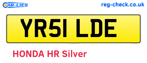 YR51LDE are the vehicle registration plates.