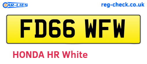FD66WFW are the vehicle registration plates.