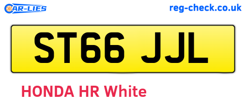 ST66JJL are the vehicle registration plates.