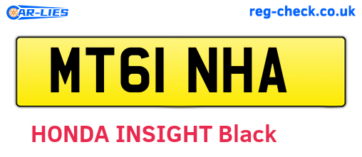 MT61NHA are the vehicle registration plates.