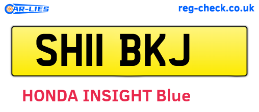SH11BKJ are the vehicle registration plates.