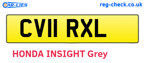 CV11RXL are the vehicle registration plates.