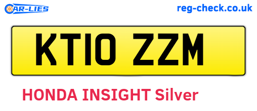 KT10ZZM are the vehicle registration plates.