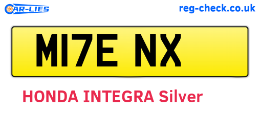 M17ENX are the vehicle registration plates.