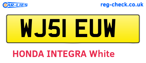 WJ51EUW are the vehicle registration plates.