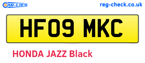 HF09MKC are the vehicle registration plates.
