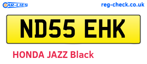 ND55EHK are the vehicle registration plates.
