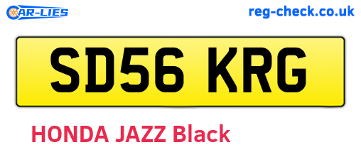 SD56KRG are the vehicle registration plates.