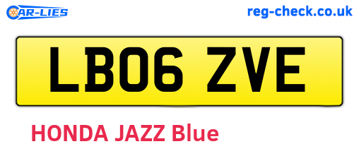 LB06ZVE are the vehicle registration plates.