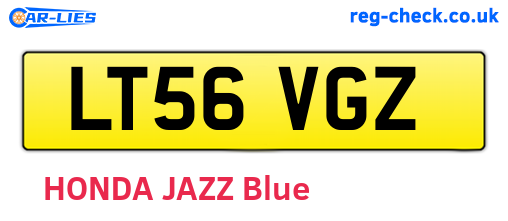 LT56VGZ are the vehicle registration plates.