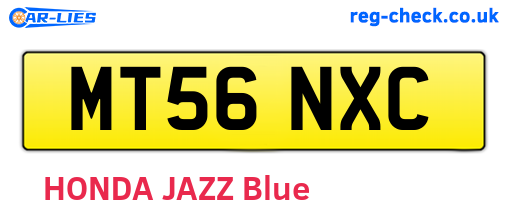 MT56NXC are the vehicle registration plates.