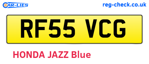 RF55VCG are the vehicle registration plates.