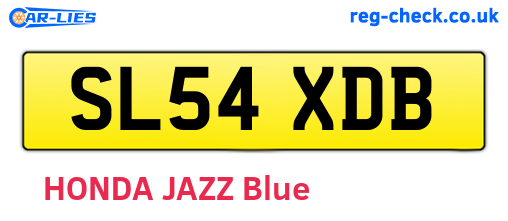 SL54XDB are the vehicle registration plates.
