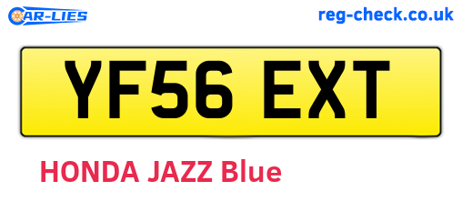 YF56EXT are the vehicle registration plates.