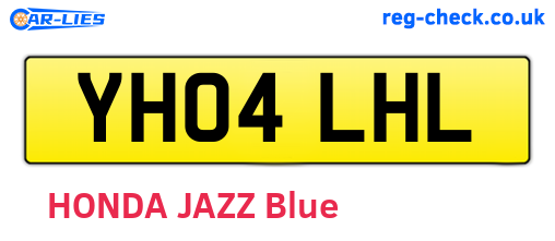 YH04LHL are the vehicle registration plates.