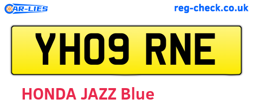 YH09RNE are the vehicle registration plates.