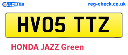 HV05TTZ are the vehicle registration plates.