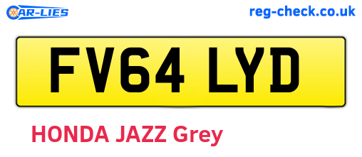 FV64LYD are the vehicle registration plates.