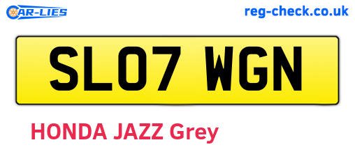SL07WGN are the vehicle registration plates.