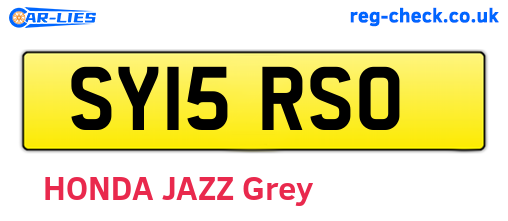 SY15RSO are the vehicle registration plates.