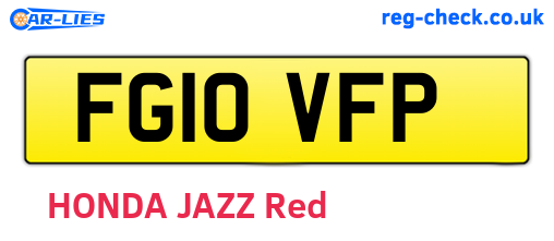 FG10VFP are the vehicle registration plates.
