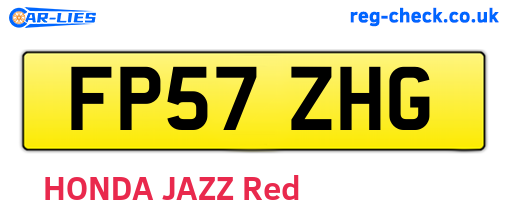 FP57ZHG are the vehicle registration plates.