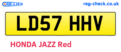 LD57HHV are the vehicle registration plates.