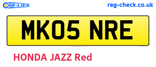 MK05NRE are the vehicle registration plates.