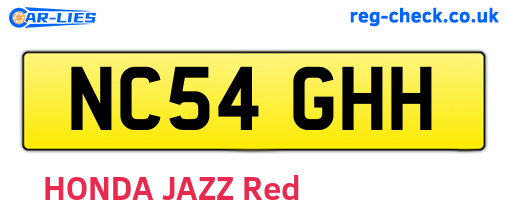NC54GHH are the vehicle registration plates.