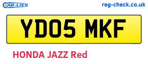 YD05MKF are the vehicle registration plates.