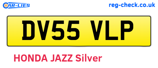 DV55VLP are the vehicle registration plates.