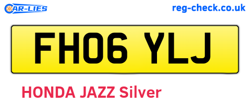 FH06YLJ are the vehicle registration plates.