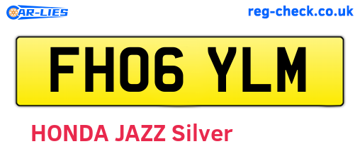 FH06YLM are the vehicle registration plates.