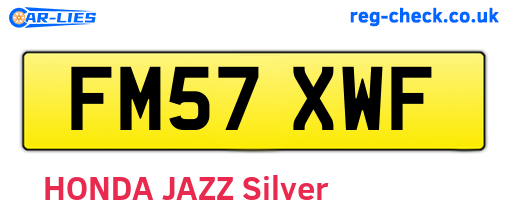 FM57XWF are the vehicle registration plates.