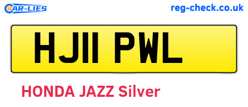 HJ11PWL are the vehicle registration plates.
