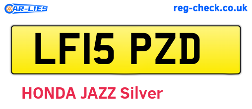 LF15PZD are the vehicle registration plates.