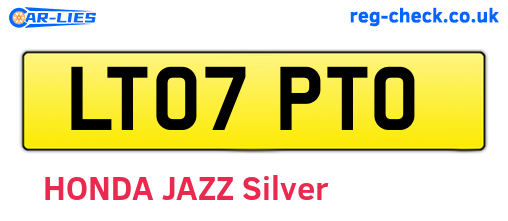 LT07PTO are the vehicle registration plates.