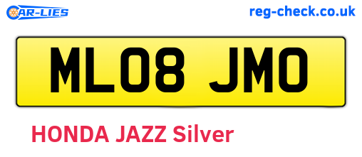 ML08JMO are the vehicle registration plates.