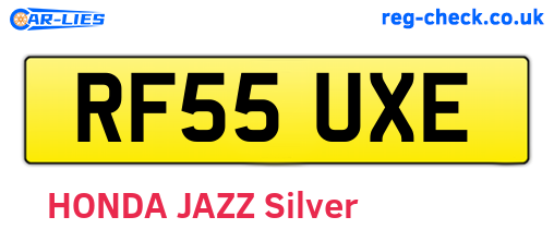 RF55UXE are the vehicle registration plates.