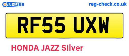 RF55UXW are the vehicle registration plates.