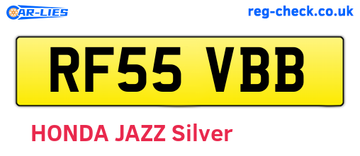 RF55VBB are the vehicle registration plates.