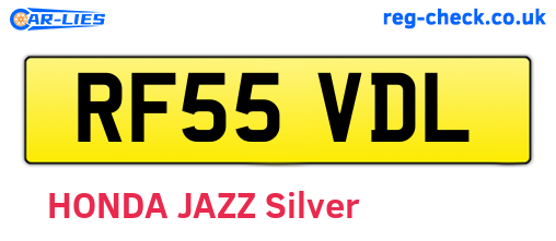 RF55VDL are the vehicle registration plates.