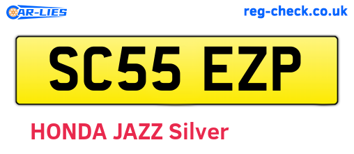 SC55EZP are the vehicle registration plates.